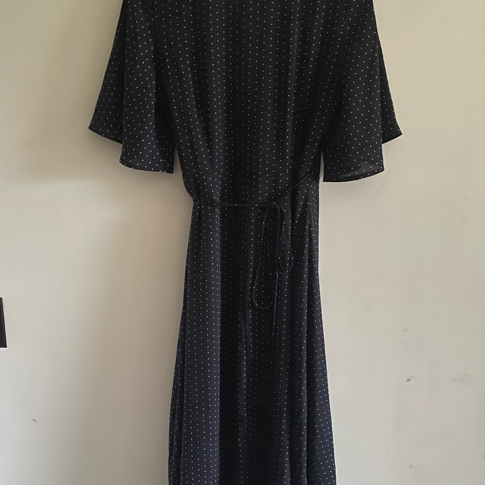 Lulus Farah Black Print Midi Wrap Dres - Picture 8 of 8